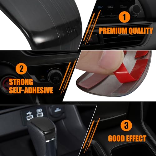 TOMALL Stainless Steel Car Gear Shift Knob Cover Compatible with Honda Civic 11th 2022 2023 Shifter Panel Trim Gear Lever Cover for Car Interior Center Console Accessories (Black Brushed) - color: Stainless Gear-Black Brushed