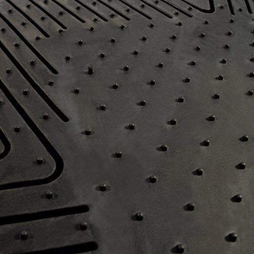 FANMATS 13010 SMU Mustangs 2-Piece Heavy Duty Vinyl Car Mat Set - 17" x 27", Front Row Floor Mats, All Weather Protection, Universal Fit, Deep Resevoir Design