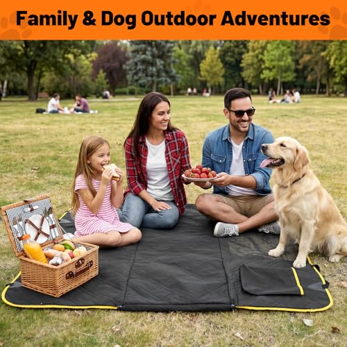 Dog Back Seat Cover, 600D Heavy Duty Durable Rear Seat Protector Waterproof Dog Hammock for Car Scratch Proof with Nonslip Universal for Sedan, Trucks and SUV (Black) (Black)