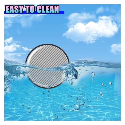 2PCS Sports Racing Car Cup Holder Coasters, 2.67 Inch Carbon Fiber Automotive Cup Holder Insert Coaster Pad, Non-Slip Shockproof Vehicle Interior Drink Cups Mat for RV, SUV, Truck(Silver) - color: Silver