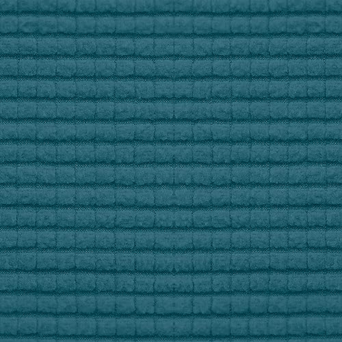 Easy-Going Stretch Individual Loveseat Couch Cushion Cover Sofa Cushion Furniture Protector Sofa slipcover Soft Flexibility with Elastic Bottom (2-piece Loveseat Cushion Cover, Peacock Blue) - color: Peacock Blue, size: 2-piece