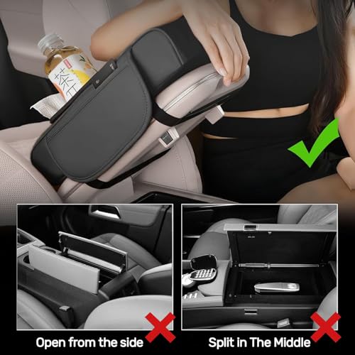 Multifunctional Car Armrest Cushion,5-in-1 Car Center Console Cover,Arm Rest Cover for Car,Car Armrest Storage Box, Car Accessories Center Console Organizers for Most Cars (Style A) - style: Style A