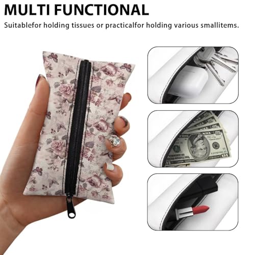Butterfly Car Tissue Bags, Travel Tissue Bags Mini Daily Items Organizer Pouch Car Tissue Packs - color: Butterfly01