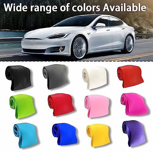 Car Silicone Steering Wheel Cover, Soft Anti-Slip Auto Steering Wheel Protector Fit 14 Inch, Universal Vehicle Interior Accessories for Cars, SUVs, Trucks, and Vans (Orange) - style: Orange