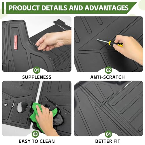 Cargo Liners for 2025 2026 Toyota 4Runner 7 Seats Gas, Trunk Mat with 3rd Row Seat Back Cover All Weather Rear Cargo Mat Backrest Protector Accessories (Not for Hybrid EV&i-Force MAX) - size: 7Seats-Trunk+Seatback Mats(3rd Row)
