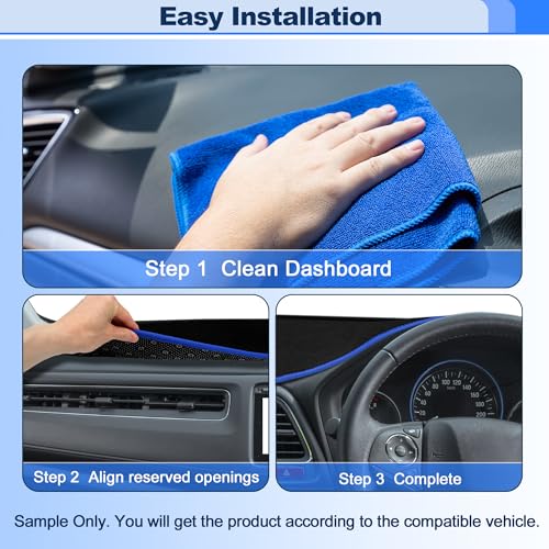 Leather Dashboard Cover for Toyota Camry XV40 2007 2008 2009 2010 2011 Interior Dash Cover Mat Pad Carpet Non-Slip Dashboard Protector Sunshine UV & Heat Resistant Black - style: for Toyota Camry XV40 2007-2011