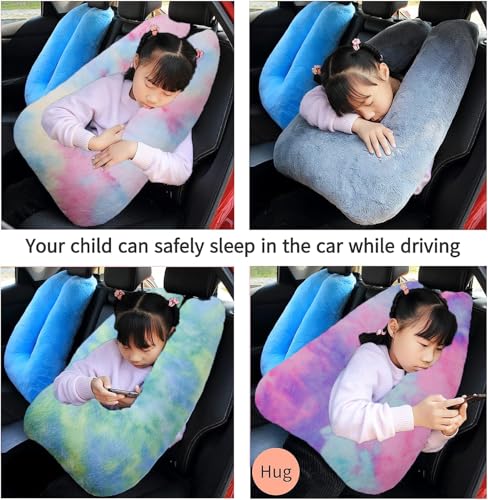 Travel Pillow Car Pillow Kid Car Sleeping The Sleeping Aid for Adults and Kids on Road Trips Kids Travel Pillow Colorful Green - color: B-colorful Green