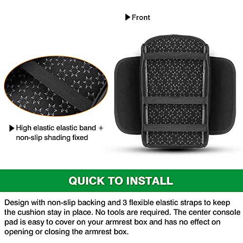 Shademax Custom for Center Console Cover Jeep Grand Cherokee L Accessories 2021-2023 2024 2025 2026 Armrest Cover Center Console Pad Leather Armrest Seat Box Cover Protector with Pockets Storage Bag - size: Size for Jeep Grand Cherokee L 2021-2026