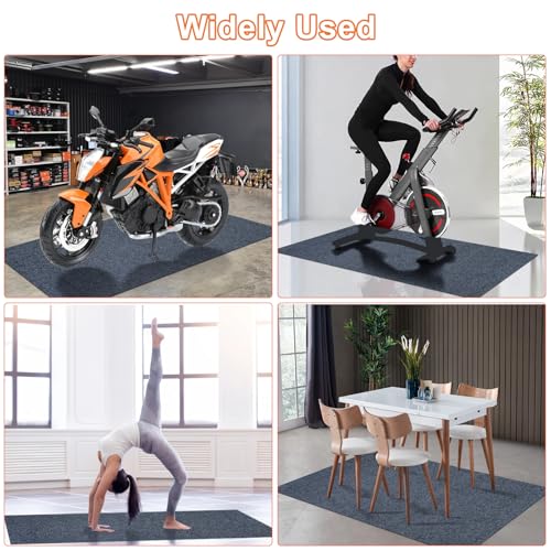 17 * 7.4 Ft Heavy Duty Oil Spill Mat, 6.5mm Thickened Extra Large Garage Floor Mat for Under Car, 1/4" Waterproof Rubber Backing Absorbs Oil Quickly, Washable, Reusable, Durable, Non-Slip - size: 7'2" x 17'