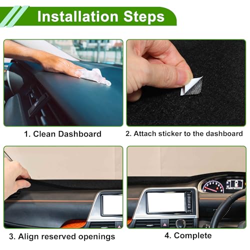Dashboard Cover for Lexus RX 350 2020-2022 Dash Cover Mat Carpet Center Console Dash Cover Mat Car Interior Anti-Slip Faux Leather Black 1 Pc