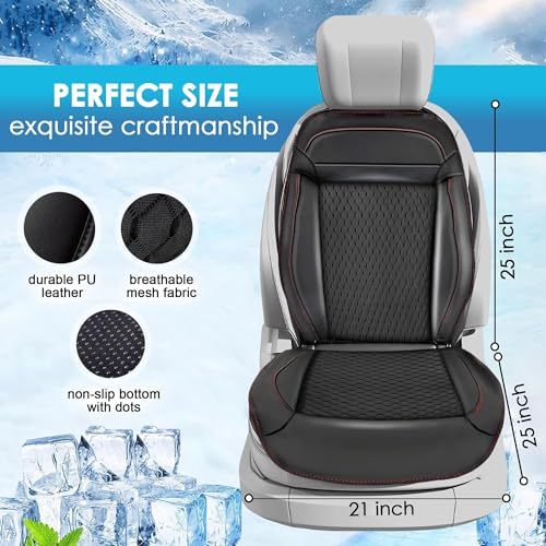 2026 Upgraded Summer Cooling Seat Cover Front Seat, 12V Ventilated Cooling Car Seat Cushion with Massage, Winter and Cooling Seat Cover for Car SUV Truck Universal Fit (Winter,Summer&Massage-2) - color: Winter,Summer&Massage-2