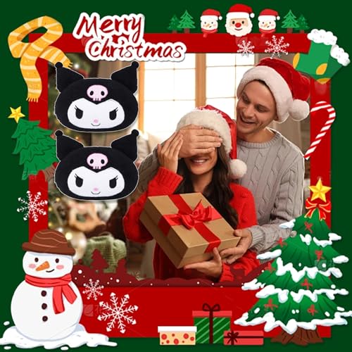 Roffatide Anime Kuromi Cartoon Car Neck Pillow 1 Pcs Plush Auto Head Neck Rest Cushion for Chairs, Recliners, Driving Seats Black (LYS10105) - color: C 1 Pc Car Neck Pillow