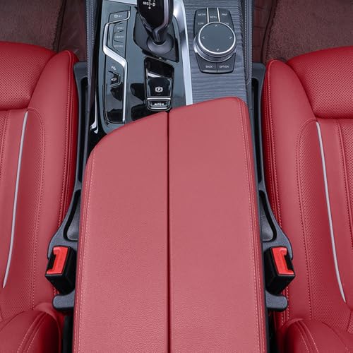 2 Pack Car Seat Gap Filler with Dual Slot Design, 2025 New No Drop Seat Guard for Cars SUV Trucks, Car Accessories Interior Prevent Stop Cellphone Wallet Keys Coins and Card from Dropping - color: Black with Dual Slot