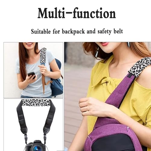 Dreaweet Grey Leopard Print Seatbelt Covers for Women 2 Pack Car Seat Belt Cover Pad Comfortable Seatbelt Cushion Universal Car Seat Belt Cushion Shoulder Strap Pads - color: Grey Leopard Print