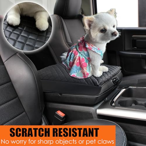 Center Console Cover for Dodge Ram 1500 2500 3500 Bucket Seat - 2009 2010 2011 2012 2013 2014 2015 2016 2017 2018 Dodge Ram Middle Console Armrest Cover (Bucket Console Only) - size: 1) 09-18 |RAM 1500/2500/3500| Bucket Seat,Thick