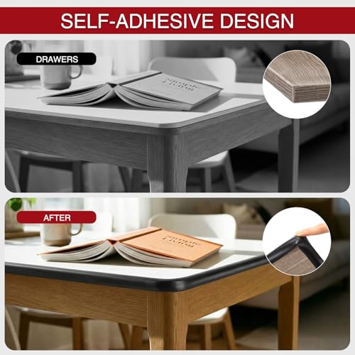 20 ft Rubber Edge Trim 3/8 Inch Self-Adhesive Flexible U Channel Edge Protector for Sealing and Guarding Sharp Metal on Car Doors, Black