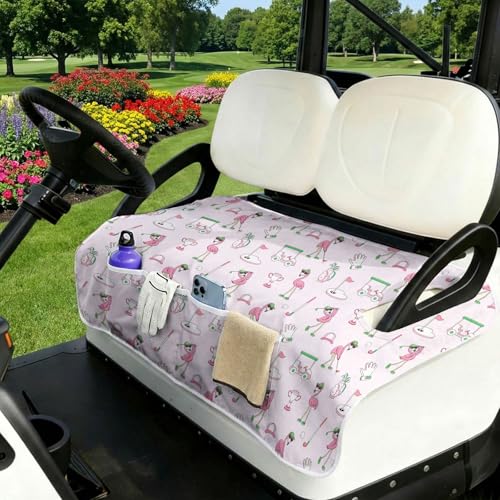 Golf Cart Seat Covers Golf Cart Seat Towel Blanket Group - color: Pink golf 4 Pockets B