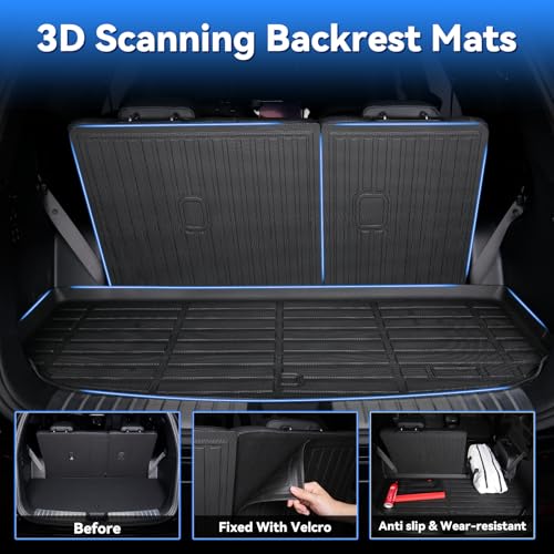 Hutisya-Floor Mats & Cargo Liner Set Fit for 2015-2020 Chevy Suburban/GMC Yukon XL (with 2nd Row Bench Seat) All Weather Protection Anti-Slip & Durable TPE Full Set Liners Automotive Accessories-Black - style: 14)For Suburban 2015-2020 Full Set