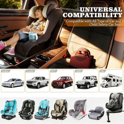Bacgnyer Car Seat Protector, 2 Pack Carseat Seat Protectors for Child Baby Car Seat Mat Vehicle Pet Cover, Waterproof & Durable 600D Fabric Car Seat Cover with Non-Slip Backing and Mesh Pockets - color: Black 2PCS