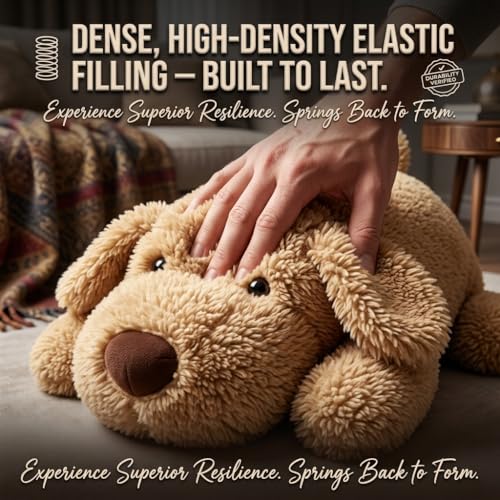 Puppy Plush Tissue Box Holder for Car Soft Stuffed Dog Paper Case Cute Animal Napkin Dispenser for Vehicle Home Office Decoration