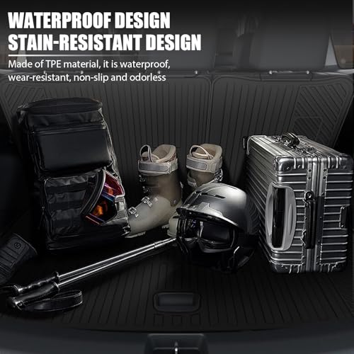 Floor Mats & Cargo Liner & Backrest Mat for 2021-2026 Chevrolet/Chevy Suburban/GMC Yukon XL 7 Seats All Weather Protection TPE Rubber Full Set Automotive Floor Liner Accessories (2nd Row Bucket Seats) - size: Full Set Mats for 2021-2026 Suburban 7 Seats