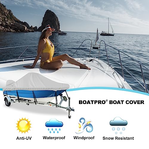 Waterproof Center Console Boat Cover 20-22ft, Heavy Duty 1300D Marine Grade Polyester Canvas 20’21 ft 22 Foot Boat Center Console Covers, Gray - color: Gray, size: 20'-22' Long (Beam Width up to 106")