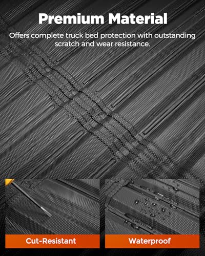 Car 5FT Bed Liner & Floor Mats for Ford Ranger SuperCrew Cab: 2026 2025 2024 All-Weather Mats Full Set for Ford Raptor with 5ft Trunk Bedmat, Anti-Slip Waterproof Protection Truck Accessories