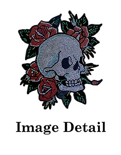 Universal Fit Car Truck Front/Rear 4-Piece Full Set Crystal Bling Rhinestone Design Studded Black Carpet Floor Mats (Happy Skull-Black) - color: Happy Skull-Black