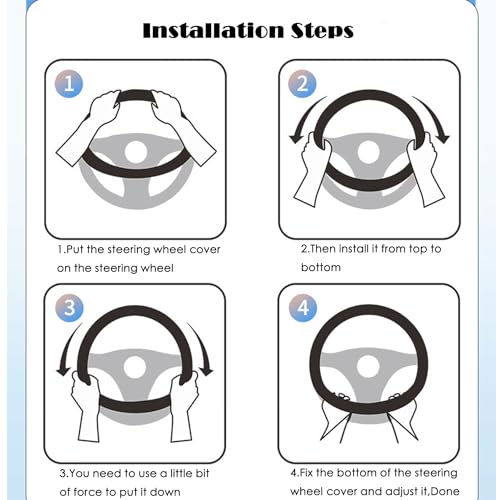 Car Steering Wheel Cover for BMW X3 X5 X7 3 5 Series 328i 528i 535i 530i 540i 320i 330i 325i X1 X2 X4 X6 1 2 4 6 7 8 Series e90 e60 f30 Accessories, 2026 Leather Black (Red Blue)
