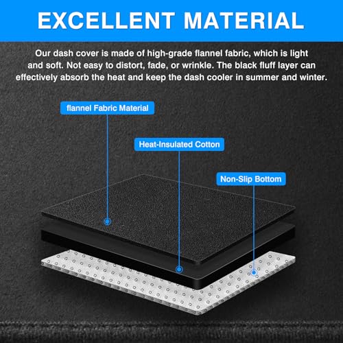 Autorder Dashboard Cover Mat for Olds Oldsmobile Cutlass Calais Accessories Dash Cover Upgrade Flannel Dash Mat Sunshade Glare UV Rays Protector - size: For Olds Oldsmobile Cutlass Calais