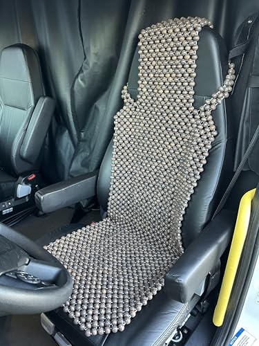 Extra Large Natural Wood Beaded Seat Cover Massaging Cooling Cushion for Truck, Trailer, Van - size: Truck (Semi, Trailer, Tractor, Work Truck)