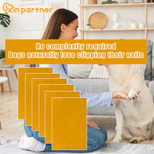 Dog Door Scratch Protector,Dog Nail File Board, Door Protector for Dog Scratching,self-Adhesive Instead of Emery Paper (13x9inch, Yellow)