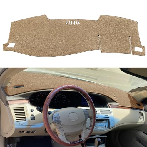 Dash Cover Mat Custom Fit for Toyota Avalon 2005 2006 2007 2008 2009 2010 with Cutout for Speaker, Dashboard Cover Pad Carpet Protector F101 (05-10 Beige)