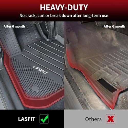 LASFIT 2018-2024 BMW X3 Floor Mats & Trunk Mat, Custom Fit TPE All Weather Car Liners Full Set for x3 30i/M/M40i/M Competition Accessories, Waterproof & Anti-Slip (Don't Fit X3 30e) - size: 2) X3 2018-2024 | Full Set