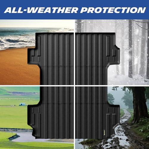 MICHELIN Truck Bed Mat for 2019-2026 Chevy Silverado/GMC Sierra 1500 6.6 FT / 79.4" Only (Not Fit Optional CarbonPro Bed), All-Weather Truck Bed Liner, Custom Fit, Durable TPE Bedliner, Non-Slip - size: 2) Silverado/Sierra 1500 | 19-26 | 6.6 FT