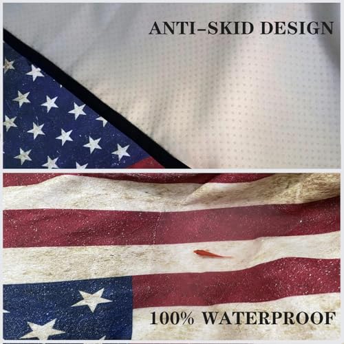 Waterproof Backseat Cover for Car Trucks Van SUV Jeep,Rear Bench Towel Seat Covers,(USA Flag) - color: USA Flag