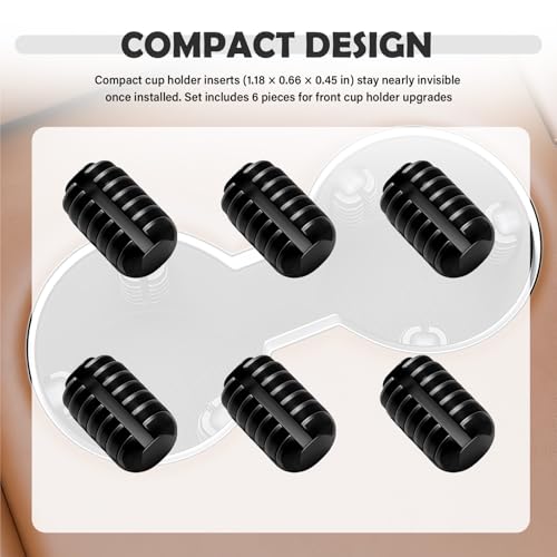 2026 Upgraded 6PCS Car Cup Holder Inserts,Non-Slip Silicone Cup Holder Inserts for Car with Flexible Leaves,Universal Cupholder Insert for Cars Interior Accessories