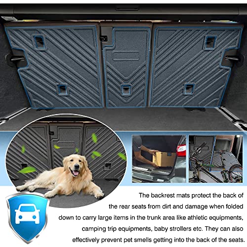 Powerty Backrest Mat for 2018-2024 BMW X3 G01 Accessories Rear Back Seat Protector TPE All Weather Second Row Seats Back Cover 3 Packs - size: Backrest Mat|For|18-24|BMW X3