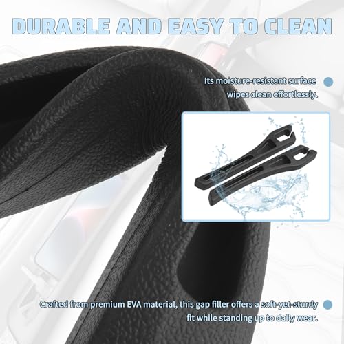 2PCS Car Seat Gap Filler Organizer,Upgraded Car Side Seat Gap Fillers with Dual Slot Design,in Between Cars Seats Catcher Cars Accessories for Filling 1.3-1.4 Inch Gaps