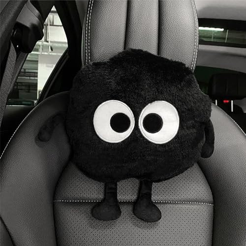 Car Headrest Pillow 2PCS Cute Big-Eyed Sprite Car Headrest Pillows Travel Neck Pillow Comfortable Neck Support - Plush Comfort Neck Cushions for Cars, Home & Office