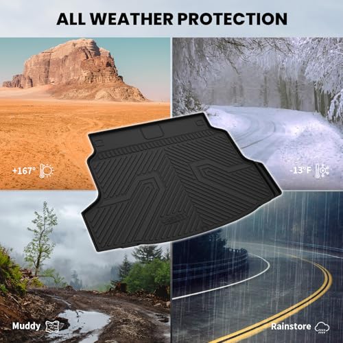 LASFIT Trunk Mat for Honda Civic Hatchback Sport 2017-2021, All Weather TPE Custom Fit Trunk Liner Trunk Tray Cargo Mat Cargo Liner Cargo Tray - style: 2)For Honda Civic Hatchback | 2017-2021 | Trunk Mat