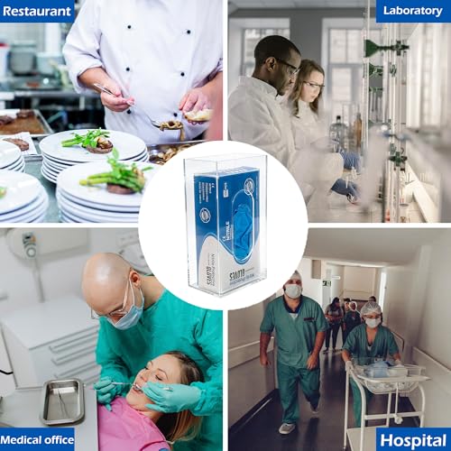 Glove Box Holder Dispenser Acrylic Single Side Loaded Clear Rack Storage Organizer for Medical, Latex - color: Single