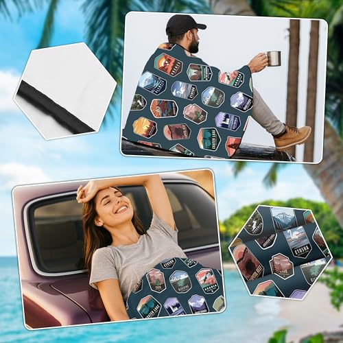 Car Seat Towel Cover After Gym, Car Seat Cover Towel – Sweatproof, Washable, Non-Slip Cover for Cars, SUVs (2 Pack, National Parks) - color: National Parks