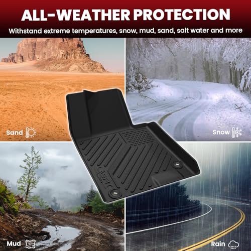 LASFIT Floor Mats & Cargo Mat for Hyundai Sonata 2020-2026 (Only Fit AWD & Gas) / Kia K5 2021-2025 (Only Fit AWD, Not for FWD) Custom Fit TPE All Weather Floor Liners Car Mats Accessories - size: 2)For Hyundai Sonata & Kia K5 | 2020-2025 | AWD