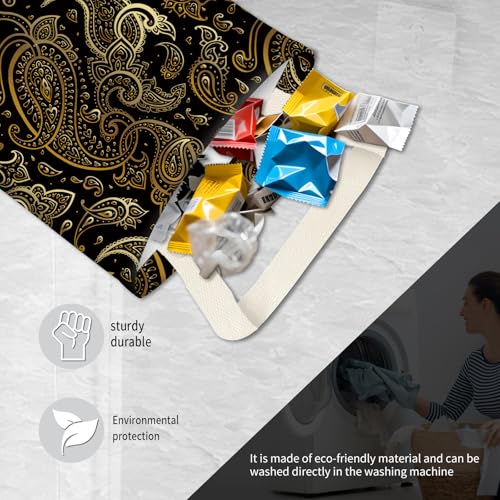 Hanging Car Garbage Bag, Cute Car Trash Can Bag, Automotive Accessories for Women Men Luxury Paisley Flower - color: Luxury Paisley Flower