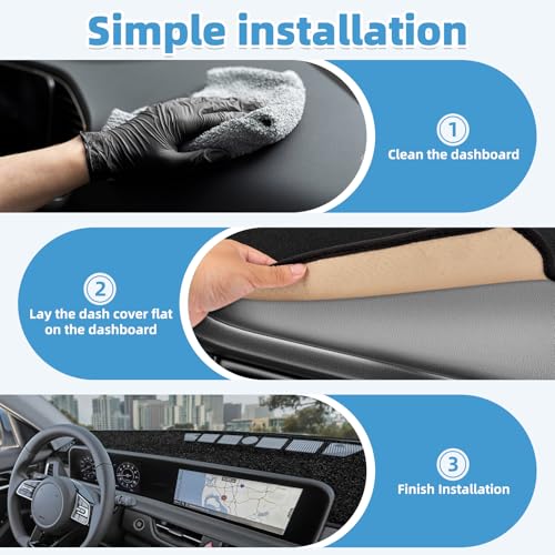 Dash Cover Mat for KIA Seltos 2024 2025 Accessories Non-Slip Dashboard Cover Mat Sunshade UV Rays Protector Interior Accessories(Not fit HUD, Not fit 2026) - size: Compatible with Seltos 2024 2025