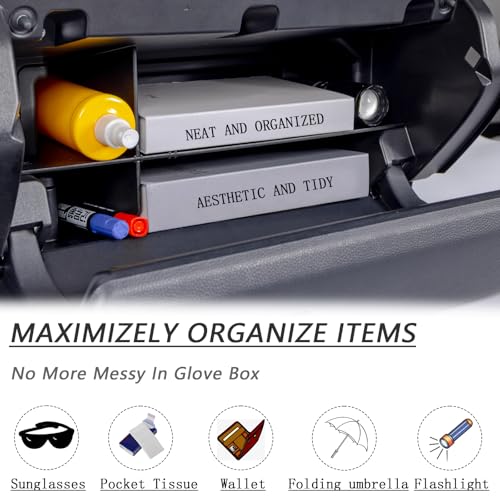 JDMCAR Glove Box Organizer Compatible with 2025 2026 Toyota 4Runner Accessories, ABS Black Materials Insert Storage Glove Box Compartment Divider Tray - color: Black-Fits 2025+ 4runner