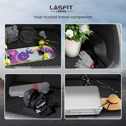 LASFIT Cargo Mat for Honda CR-V 2017-2022 (Tray in Lower Position), Custom Fit Trunk Mat, Raised Edge All Weather Protection, Kid & Pet Friendly, Easy Clean for Family Use, Black (Not for Hybrid) - style: 2๏ผFor Honda CR-V | 2017-2022 | Cargo Mat (Lower Po