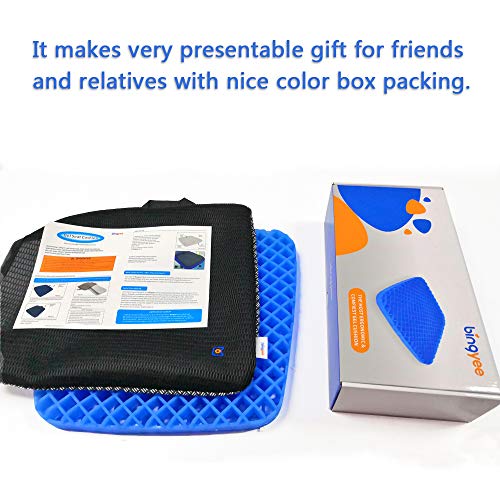 Gel Seat Cushion 1.8 Inch Thick Seating Pad Orthopedic Chair Cushions for Pressure Relief Gel Pads for Office Chair, Car, Home, Wheelchair, Kayak Cushion, Stadium Cushion