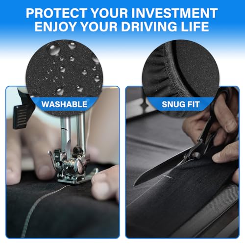 2-Pack Rear Seat Screen Protectors for 2021-2025 2026 Cadillac Escalade/GMC Yukon/Chevrolet Tahoe Suburban Storage Models, Neoprene Shockproof Covers Anti-Scratch Dust & Impact